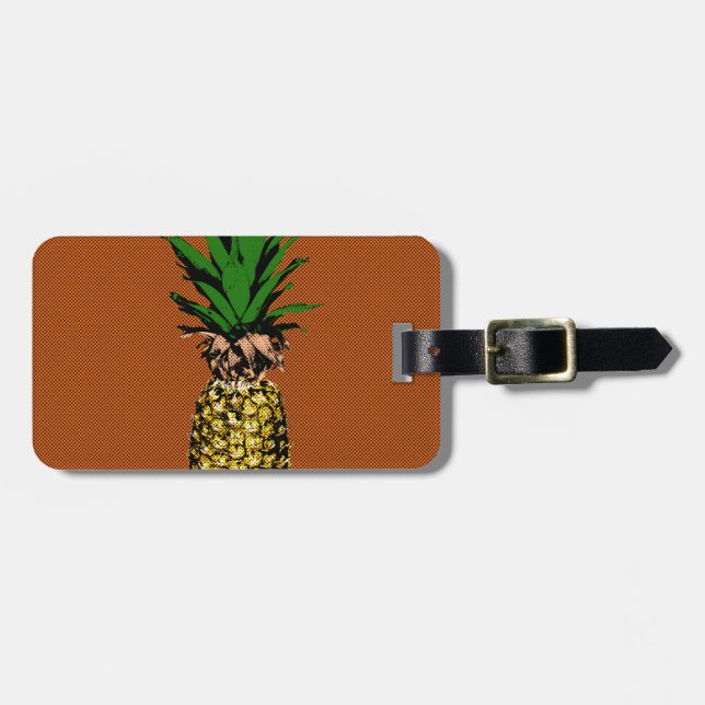 Ananas Nyhetsprint Bagagebricka (Horisontell Framsida)