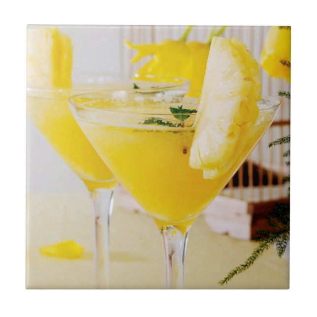 Ananas och ginger Fresca cocktail Kakelplatta (Framsidan)
