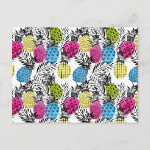 Ananas och Handflatan Löv 2 Vykort