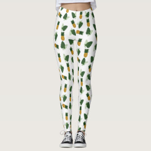 Ananas och Handflatan Löv Leggings