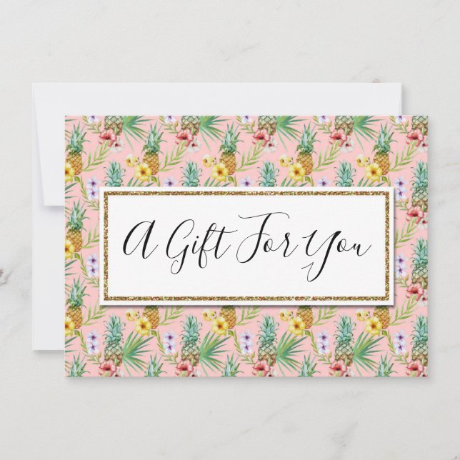 Ananas- och Hibiscus-blommor med giftintyg (Framsida)