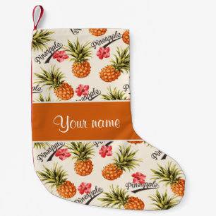 Ananas och hibiskus liten julstrumpa