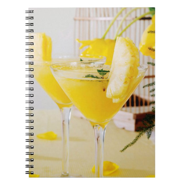 Ananas och ingefära Fresca cocktail Anteckningsbok Med Spiral (Framsidan)