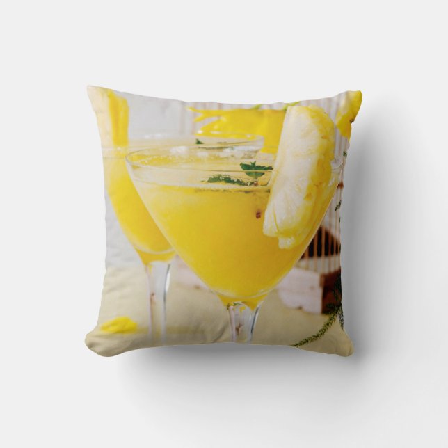 Ananas och ingefära Fresca cocktail Kudde (Framsida)