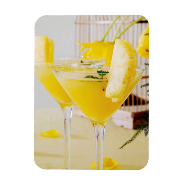 Ananas och ingefära Fresca cocktail Magnet (Vertikal)