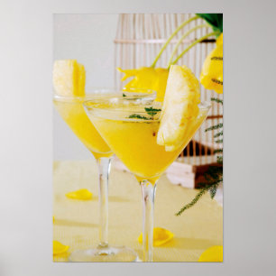 Ananas och ingefära Fresca cocktail Poster
