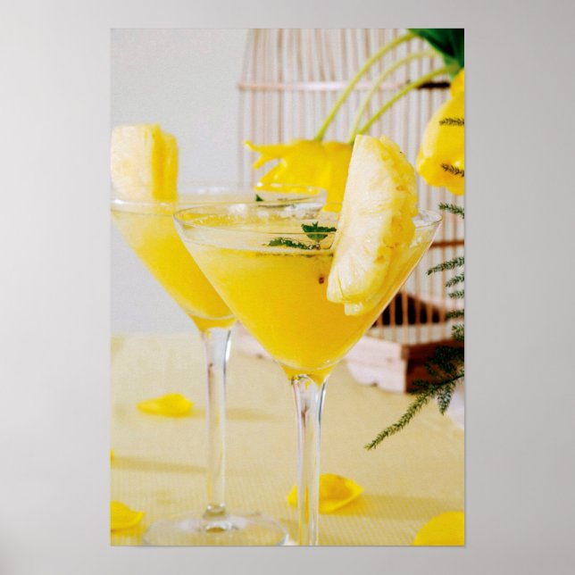 Ananas och ingefära Fresca cocktail Poster (Framsidan)