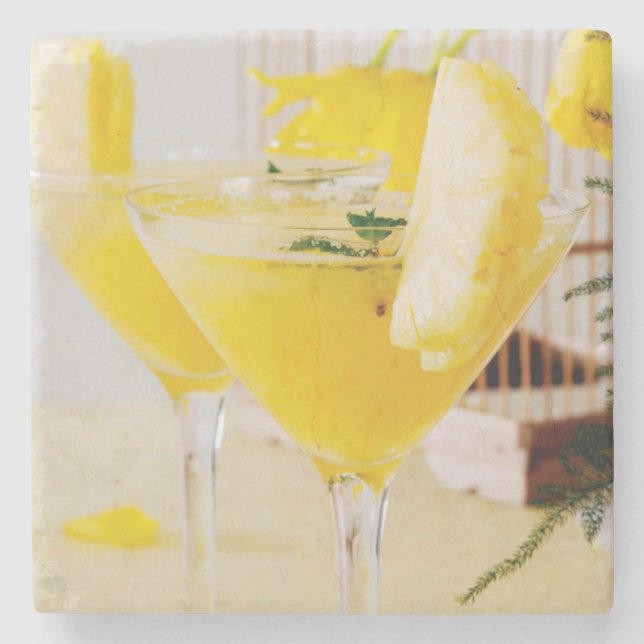 Ananas och ingefära Fresca cocktail Stenunderlägg (Framsidan)