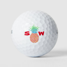 Ananas- och Initialer-Branded Golf Bollar