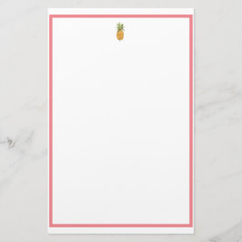 Ananas och korall brevpapper