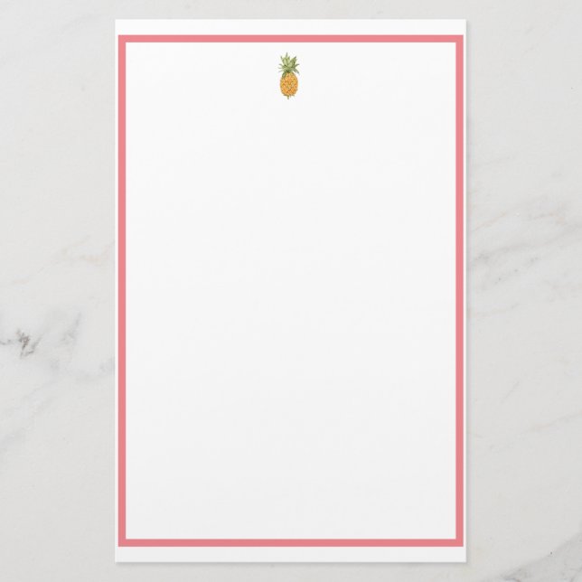 Ananas och korall brevpapper (Framsida)