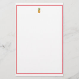Ananas och korall brevpapper