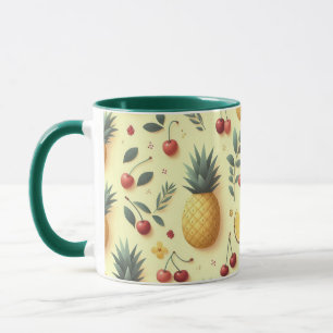 Ananas och körsbär mugg