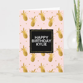 Ananas och prickar från Rosa Guld Kort