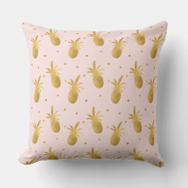 Ananas och prickar från Rosa Guld Utomhuskudde