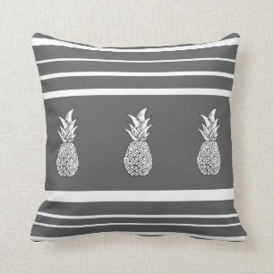 Ananas och randar för grå färg kudder skalaa kudde