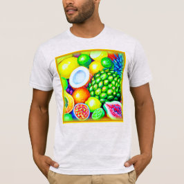 Ananas och tropiska frukter. Köp nu T Shirt