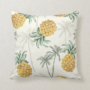 Ananas och tropiskt handflatantryck kudde