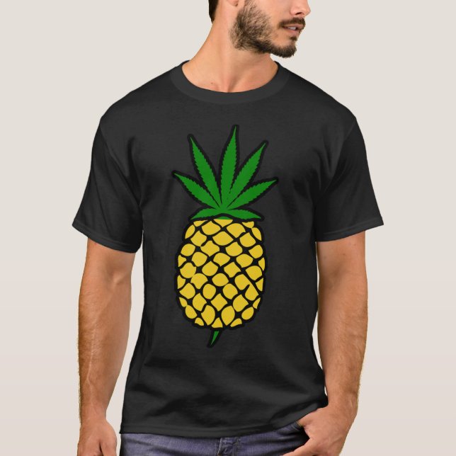 Ananas Ogräs Löv (fold up) Shirt Classic T-Shir T (Framsida)