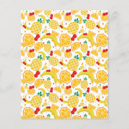 Ananas Orangar Banana Cherry Whimsical Mönster
