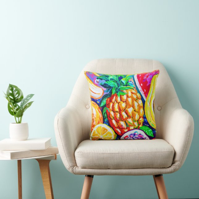 Ananas Orange Banana Fruits. Köp nu Kudde (Stol)
