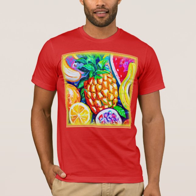 Ananas Orange Banana Fruits. Köp nu T Shirt (Framsida)