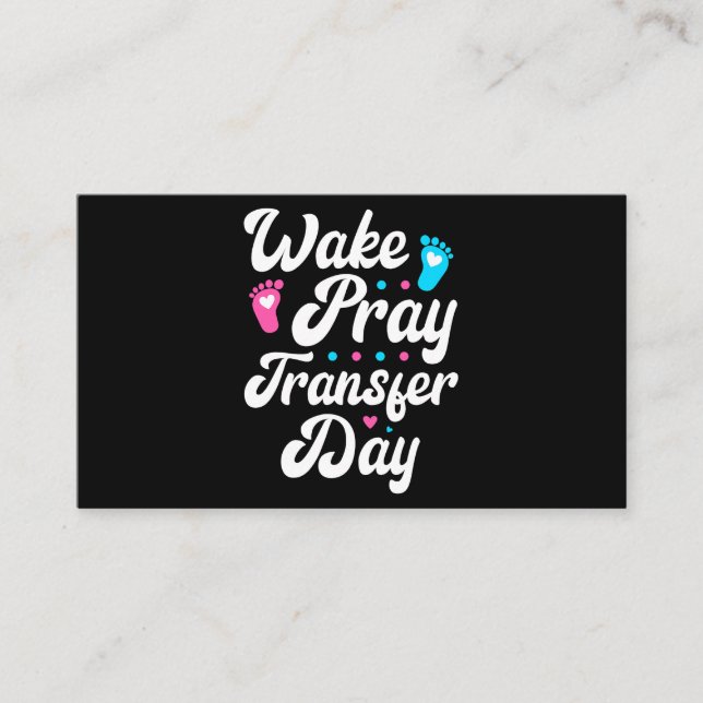 Ananas överföringsdag IVF Embabes Wake Pray Tran Visitkort (Framsida)