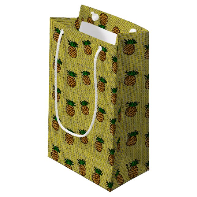 Ananas på block mönster (Framsidan Vinklad)