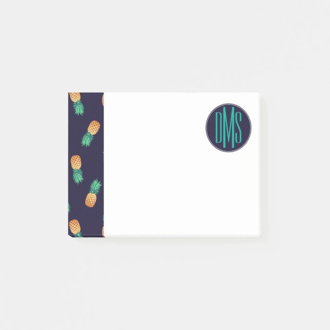 Ananas på flottan| Monogram Post-it Block (Framsida)