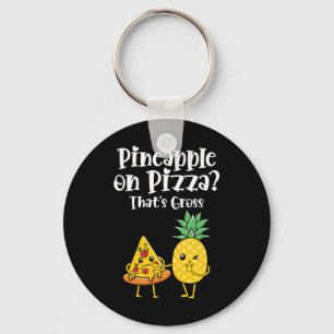 Ananas på Pizza, som är Bruttot, brinnande mat. Nyckelring