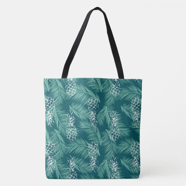 Ananas på Teal Tygkasse (Framsida)