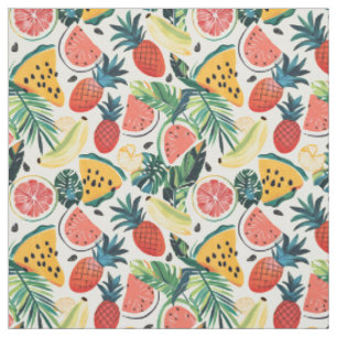 Ananas & Papaya Mönster Tyg