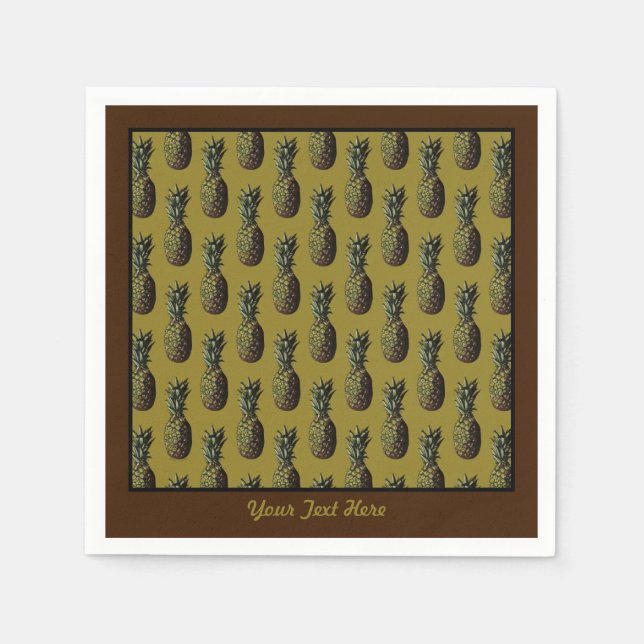 Ananas Pappra blöjor - Anpassning som tillval Pappersservett (Framsidan)