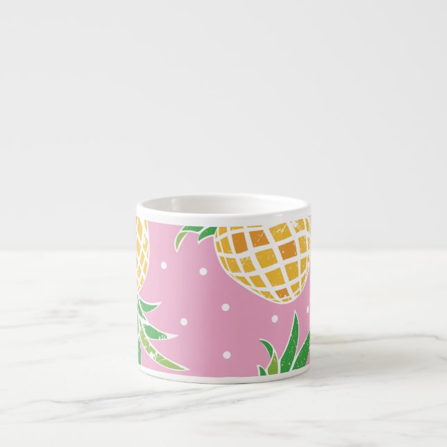 Ananas Paradise: Tropical Mönster Espressomugg (Framsidan)