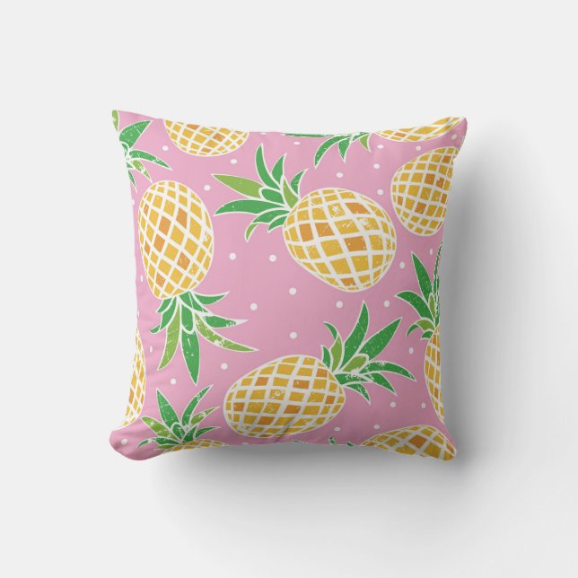 Ananas Paradise: Tropical Mönster Kudde (Framsida)