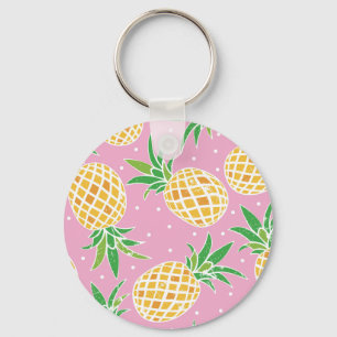 Ananas Paradise: Tropical Mönster Nyckelring
