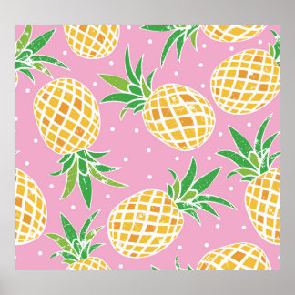 Ananas Paradise: Tropical Mönster Poster