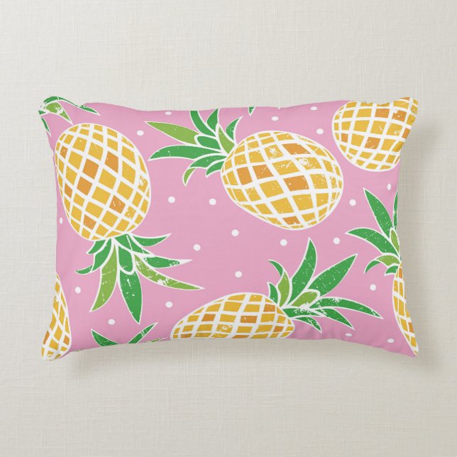 Ananas Paradise: Tropical Mönster Prydnadskudde (Framsidan)