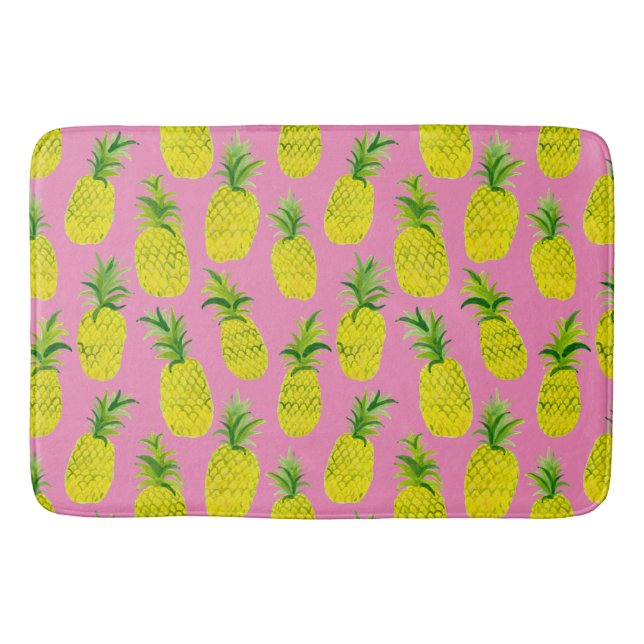 Ananas party tropiska fruktiga roligten badrumsmatta (Framsidan)