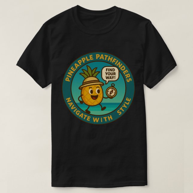 Ananas Pathfinders Navigerar Med Stil T Shirt (Design framsida)