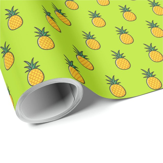 Ananas Personlig Tropical Luau Gift Wrap Presentpapper (Rullad Hörn)