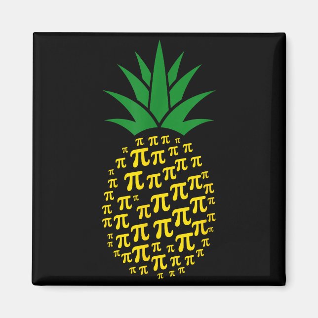 Ananas Pi-dagen Matematiklärare Pi-symbol nörd äls Magnet (Framsidan)