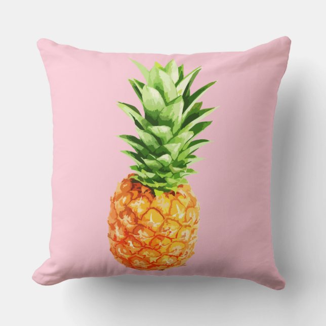 Ananas Pillow, rosa Kudde (Framsida)