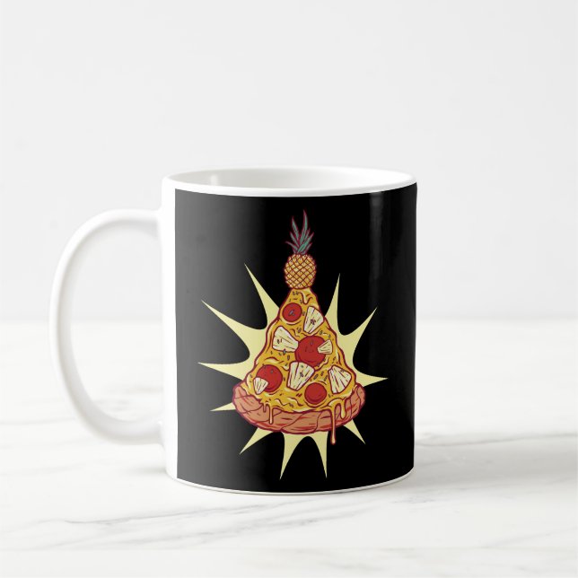 Ananas Pizza Julgran Kaffemugg (Vänster)