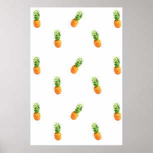Ananas poster, mönster, ananas kanvastryck poster