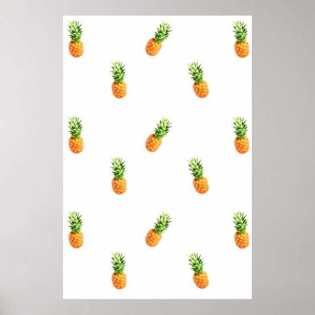 Ananas poster, mönster, ananas kanvastryck poster (Framsidan)