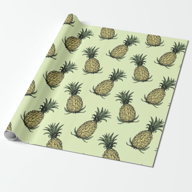 Ananas Presentpapper (Utrullad)