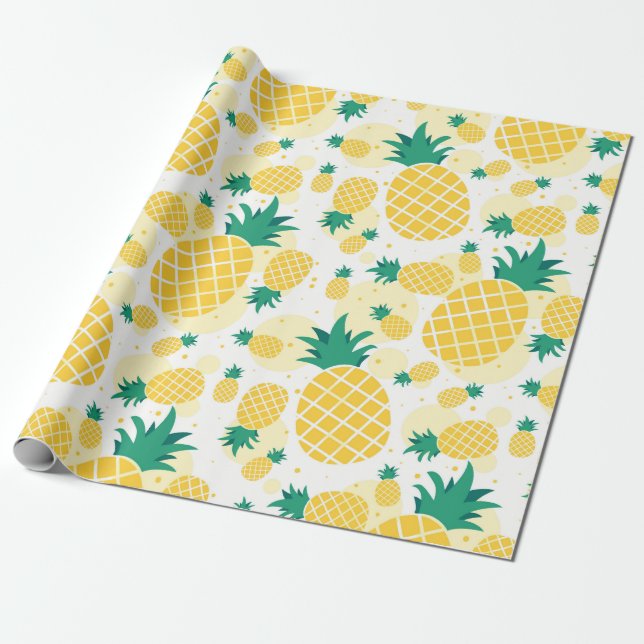 Ananas Presentpapper (Utrullad)