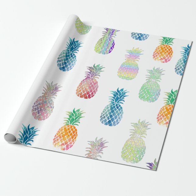 Ananas Presentpapper (Utrullad)