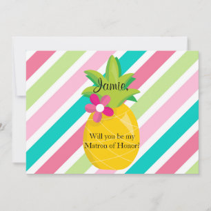 Ananas Rand Matron av honor Frieri Inbjudningar